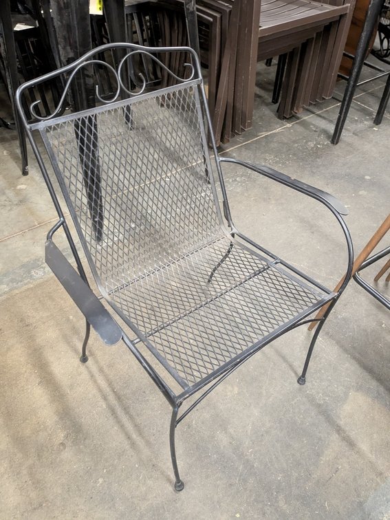 10 Iron Mesh Patio Chairs