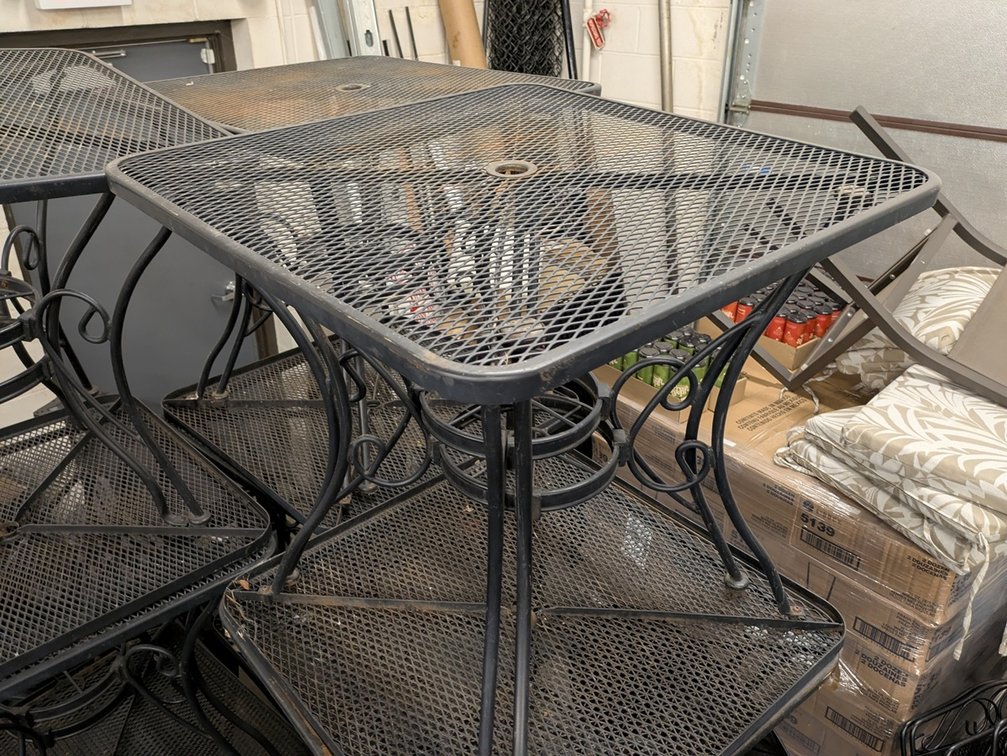 15 Iron Mesh Patio Tables, 30"x30"x29"