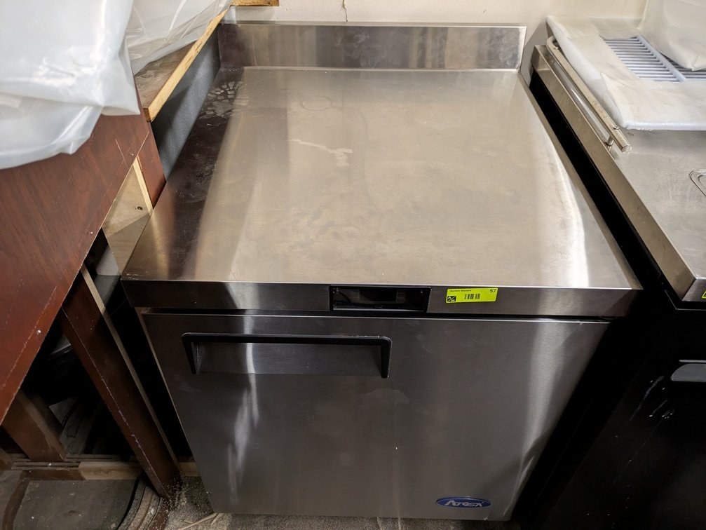 Atosa SS Undercounter Refrigerator on Wheels, Model MGF8412GR, 28"x30"x36", 115V