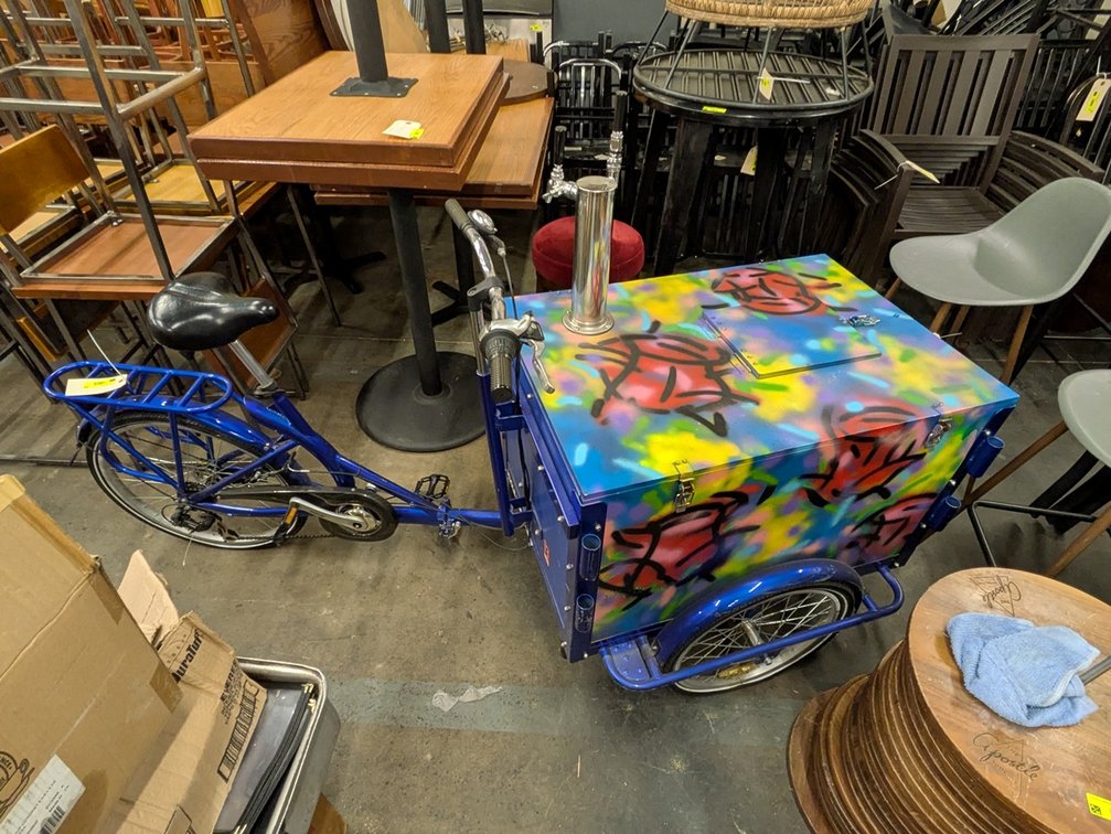 Icicle Tricycle Cruiser Bike with Kegerator/Cooler with Tap