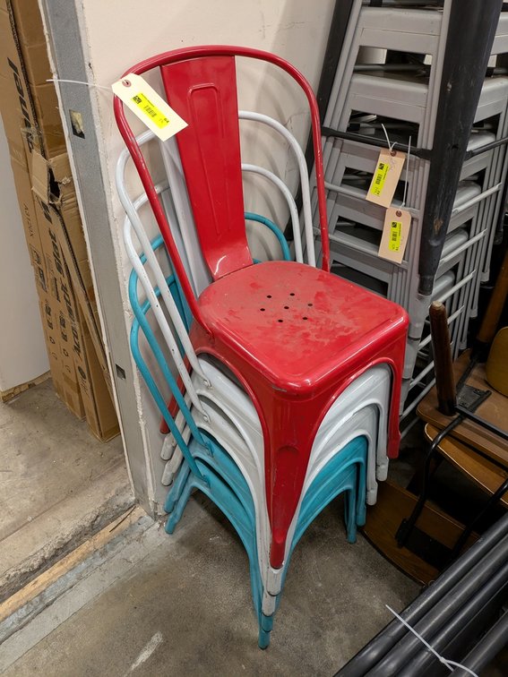 5 Metal Chairs