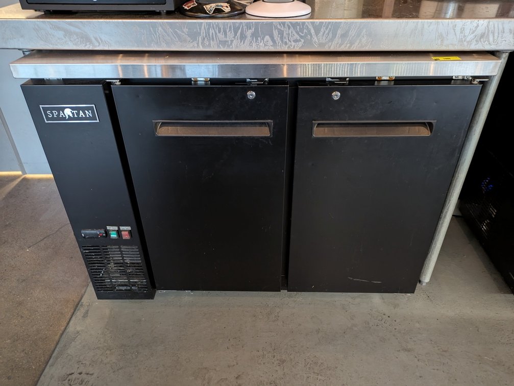 Spartan Backbar Cooler on Wheels, Model SBBB-48, 49"x23"x38", 115V