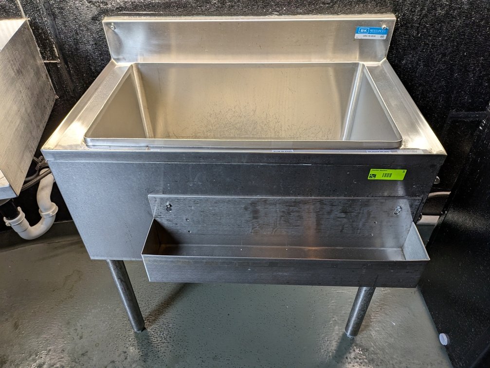BK Resource SS Underbar Ice Bin with Speedrail, 30"x22"x30"