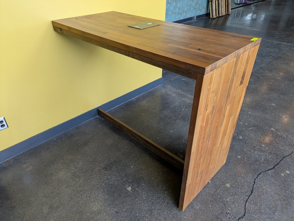 Wood Hightop Wall Mounted Table, 57"x26"x44"