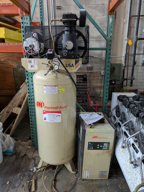 Ingersoll Rand Air Compressor, 60 Gallon Tank, Model SS5L5, 230V, 1 PH with Ingersoll Rand Refrigerated Air Dryer, Model D25IT, 115V