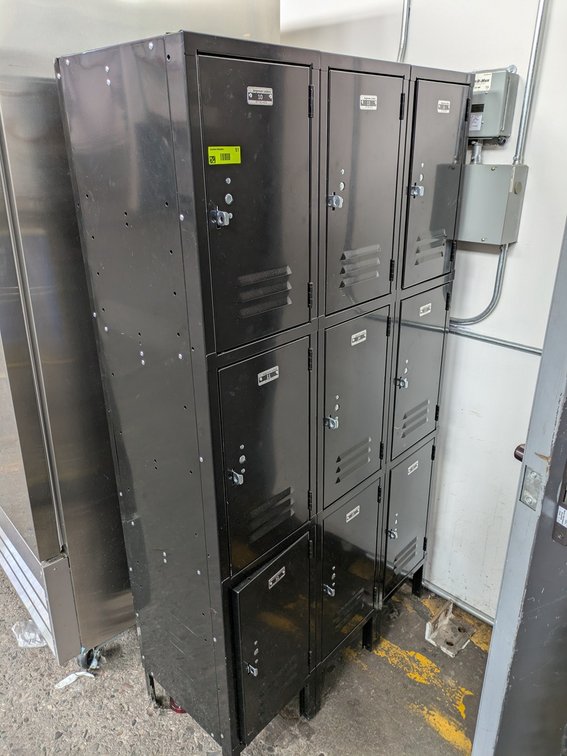Metal 9 Compartment Locker, 36"x15"x66"