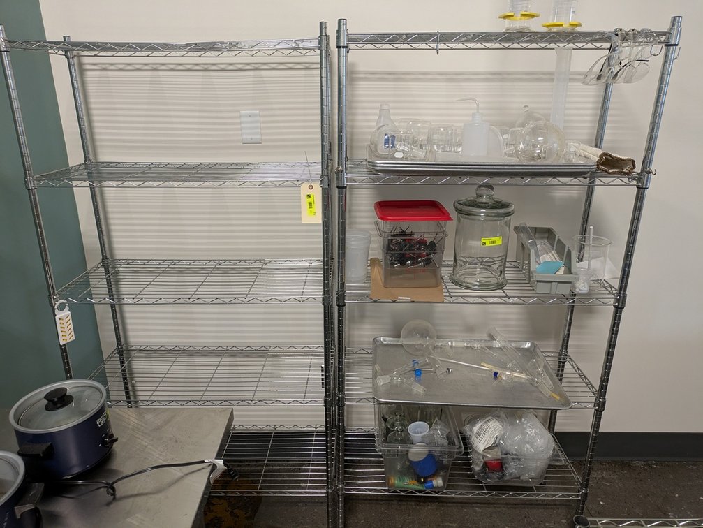2 Wire 5 Tier Shelves, 36"x16"x72"