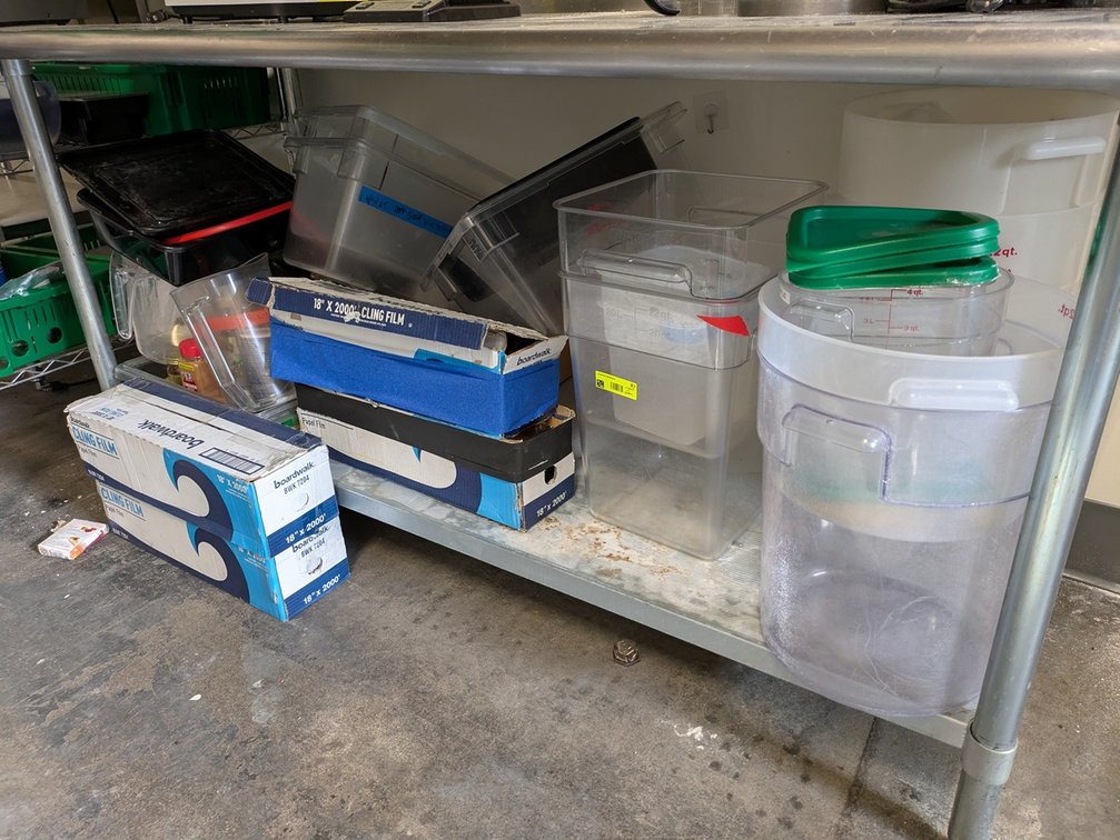 Assorted on Bottom, Plastic Bins, Lids and More