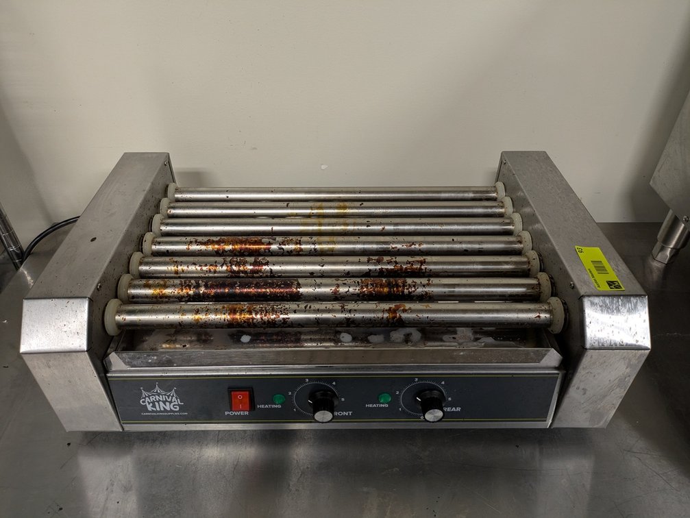 Carnival King Hot Dog Roller Grill/Warmer, Item #382HDRG18, 120V