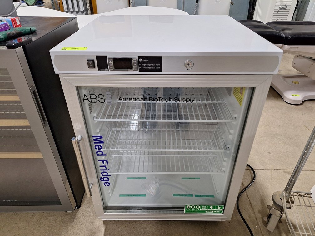 ABS Med Fridge, Model PH-ABT-HC-UCB1 0404G, Serial ABS-9031158-1909-V52, 115V, 24"x23"x34"