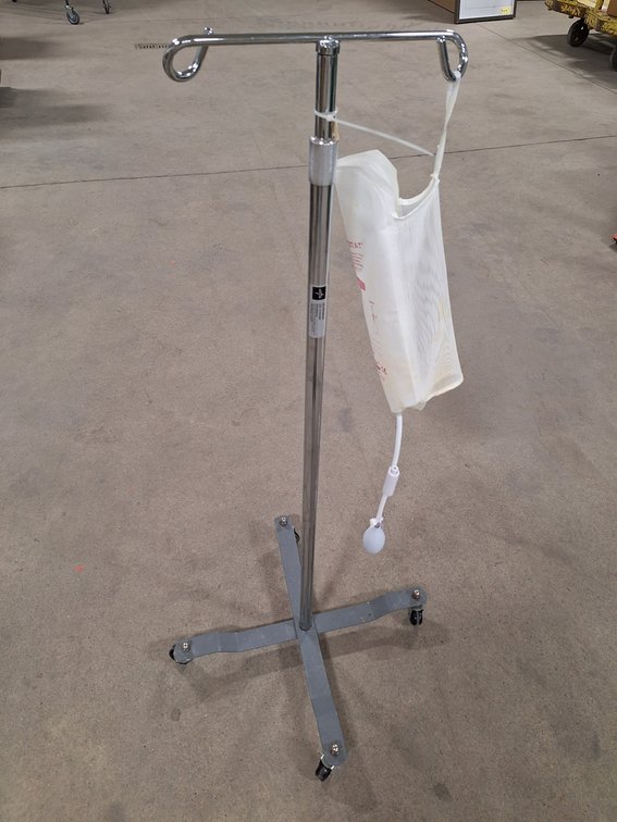 Medline Adjustable Height Medical Fluid Hanger on Wheels, Ref. #MDS80441