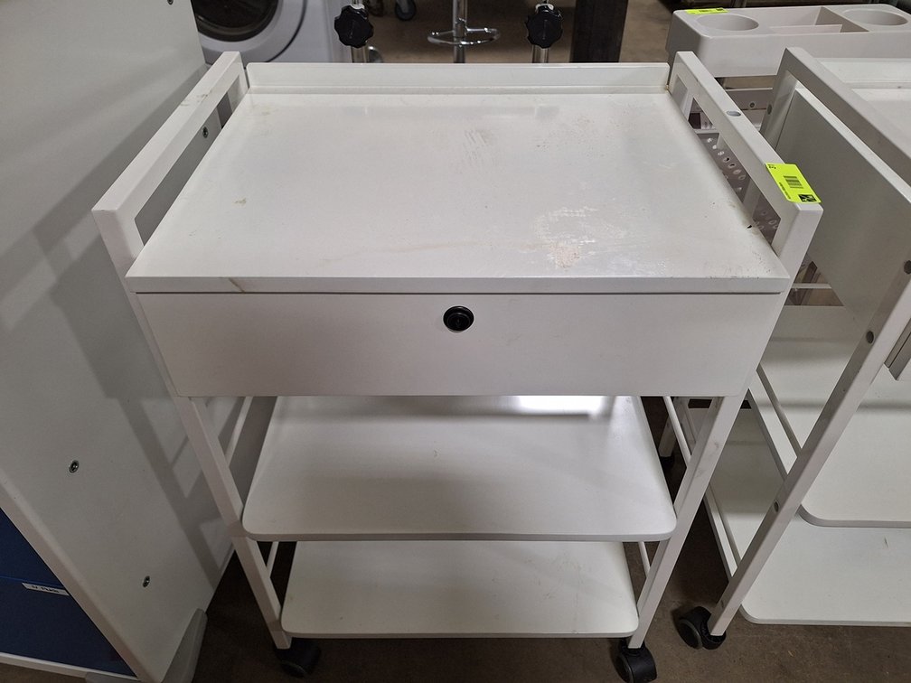 Metal Medical 1 Drawer Cabinet on Wheels, 22"x16"x32"