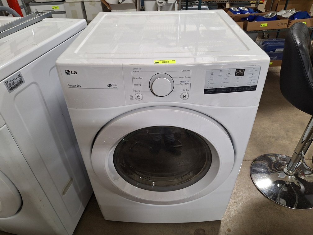 LG Gas Dryer, Model DLG3401W, Serial 012KWFN62027