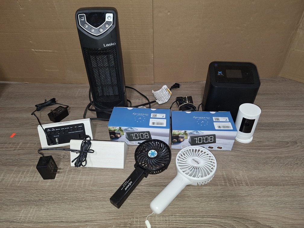 Assorted, Mini Fans, Clocks, More