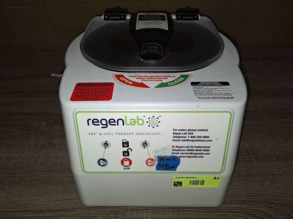 RegenLab PRP and Cell Therapy Device, Model 642VFD PLUS REGENLAB, Serial 190788AK050