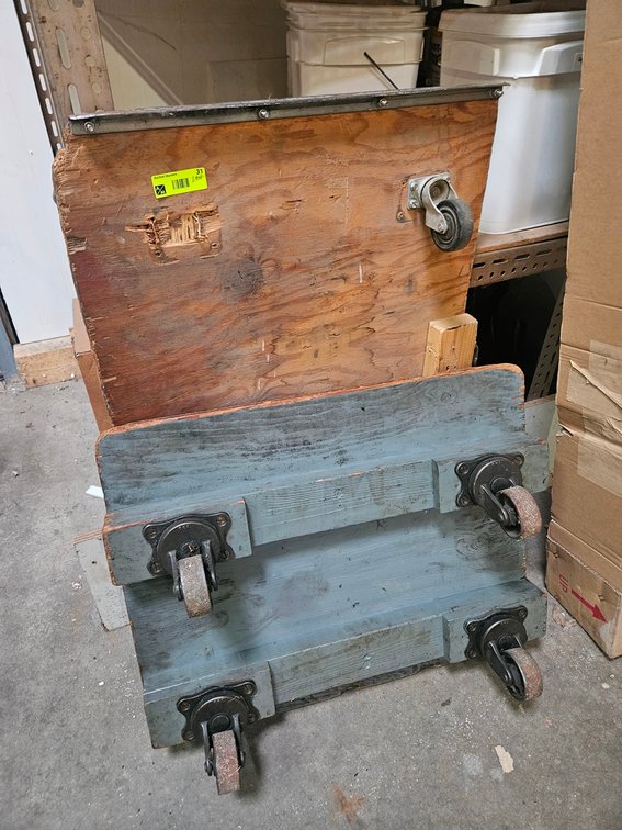 2 Wood Flat Carts