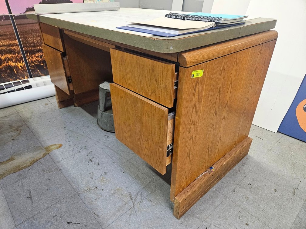 Wood Desk, 60"x34"x36"