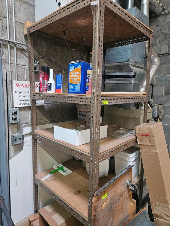 Metal 5 Tier Shelf, 37"x37"x87"