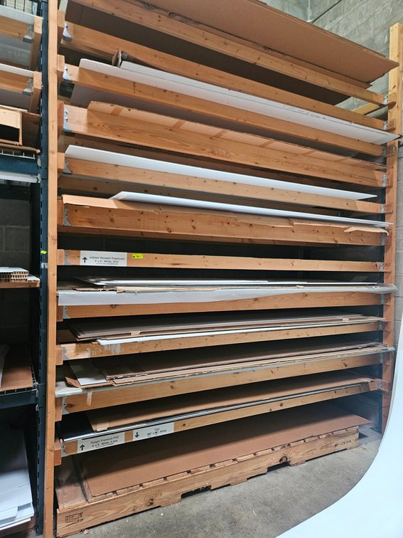 Wood 11 Tier Shelf, 116"x50"x12'