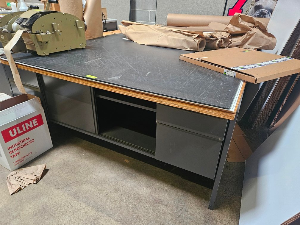 2 Desks with Large Wood Top