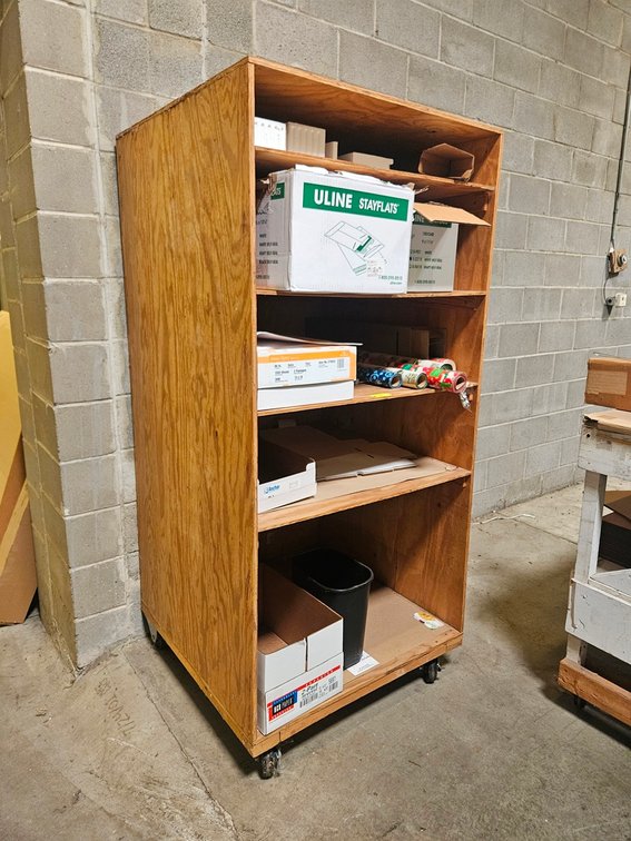 Wood 5 Tier Cart, 35"x35"x74"