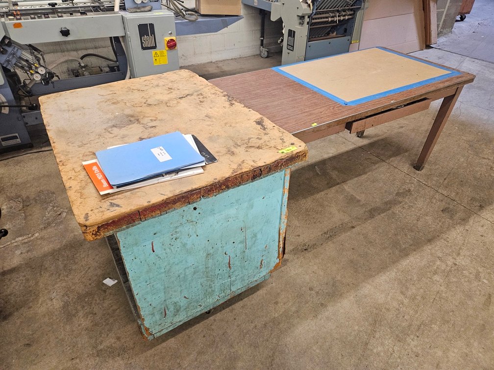 Work bench on Wheels, Wood Table