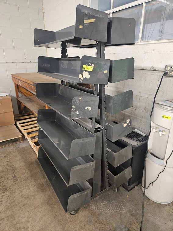 Hartman 2 Sided Metal Paper Cart, 64" Tall