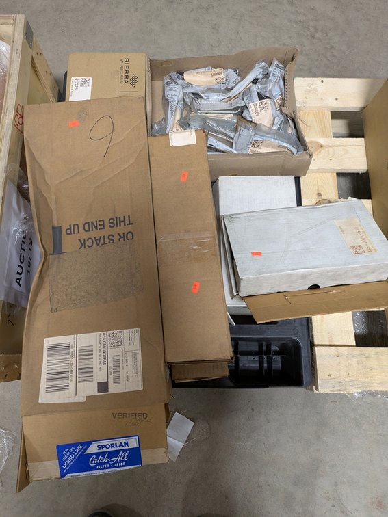 Pallet Assorted, Sporlan Catch-All Filters, Sporlan Evaporator Pressure Regulator, Everbilt Door Pull Handle, More