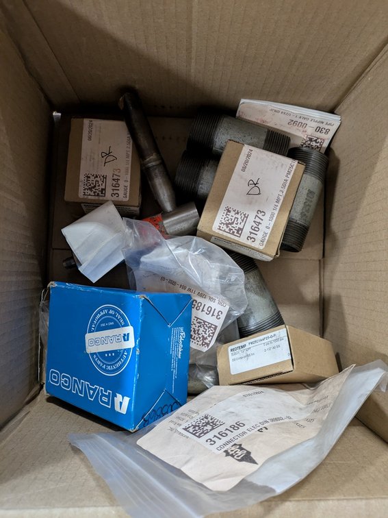 Pallet Assorted, Ranco Low Pressure Control Valves, Rectemp Gauge, Electric Connector, More