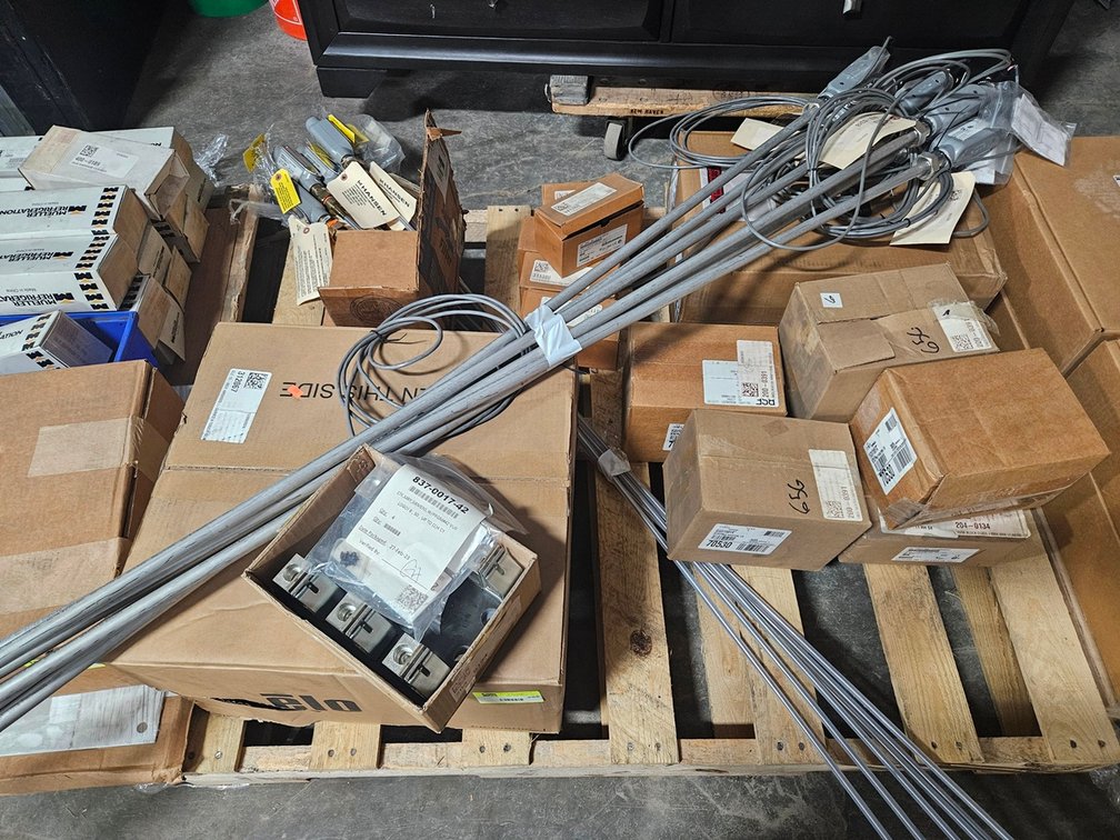 Pallet Assorted, Bitzer Fuse Holder, Hoffman Electric Heaters, Westermeyer Industries Level Probe, More