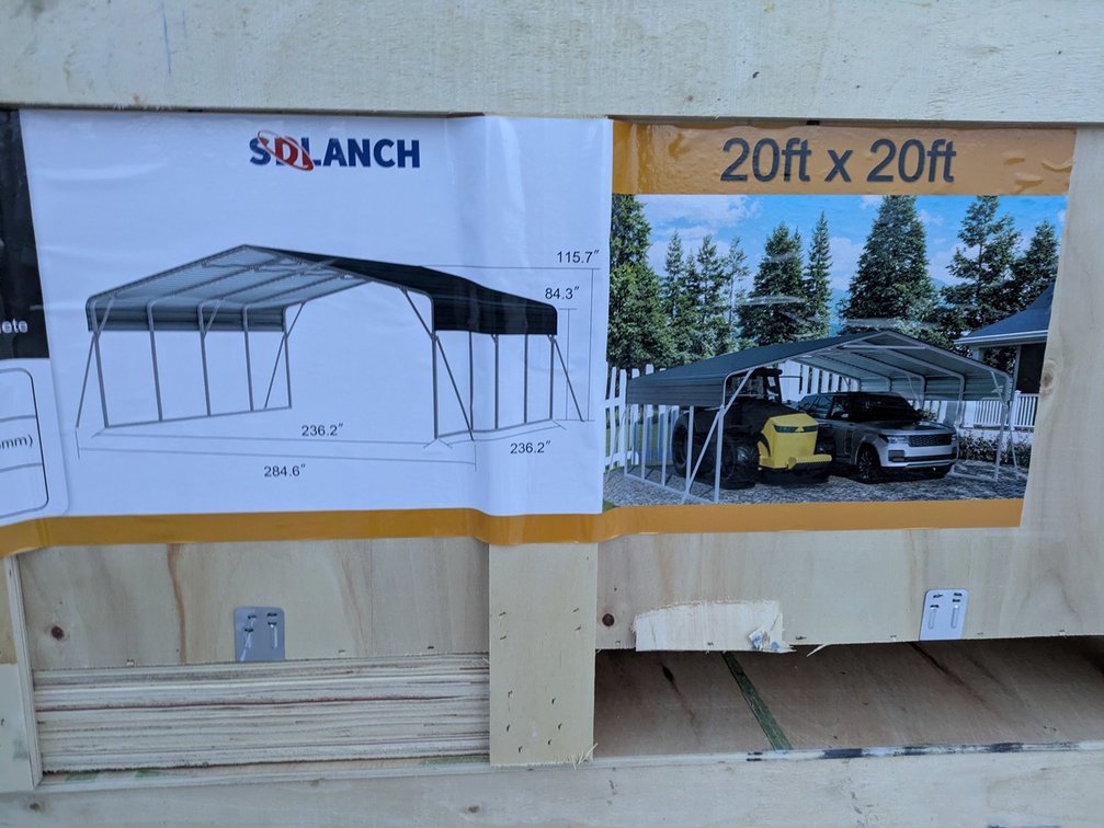 2025 SDLANCH High-End 20'x20' Carport, Model SDLC2020, Unused