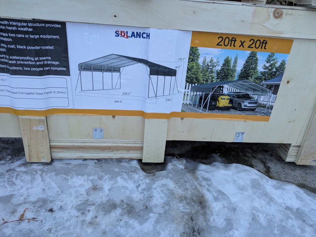 2025 SDLANCH High-End 20'x20' Carport, Model SDLC2020, Unused