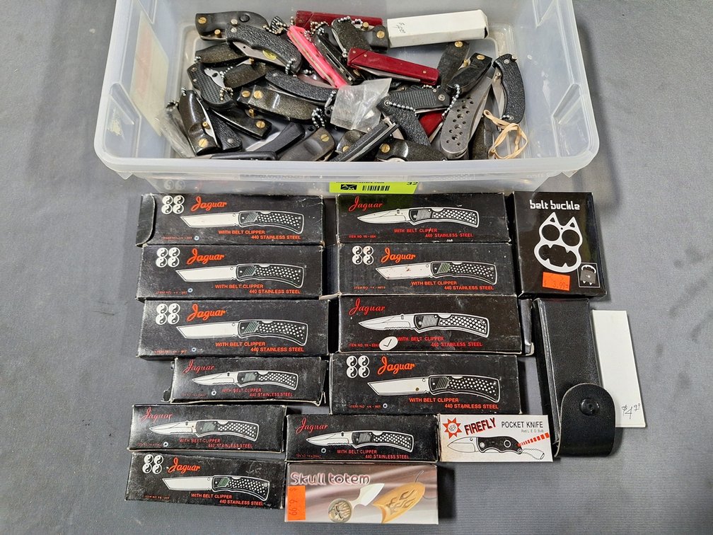 Approx. 45 Assorted Folding Knives, 1" to 3.5" Blades