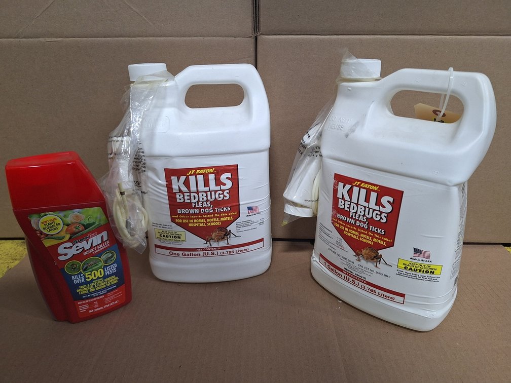JT Eaton Kills Bedbugs, Fleas, and Ticks 1GAL, and Garden Tech Sevin Insect Killer 1PT