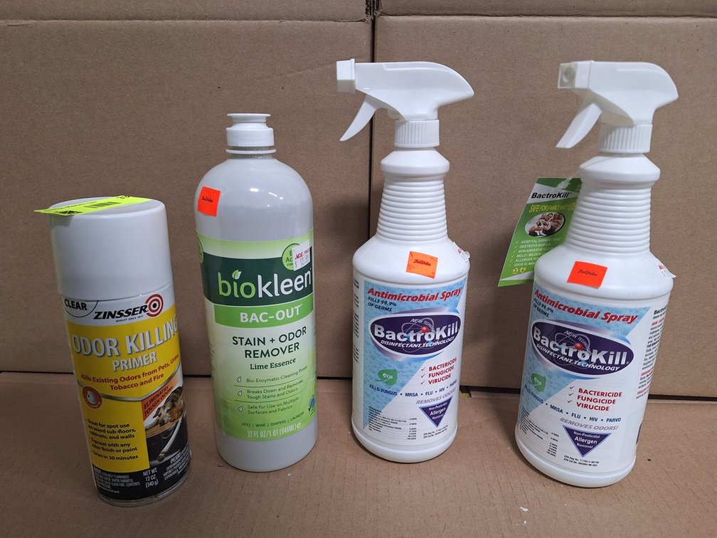Bactro Kill Antimicrobial Spray, Zinsser Odor Killing Primer, and More