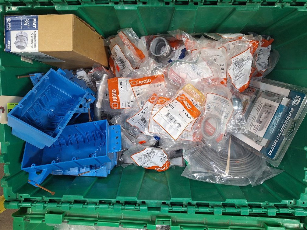 Bell Weatherproof GFCI Outlet Kit, Assorted Ridgid Plastic Insulating Bushing, and More