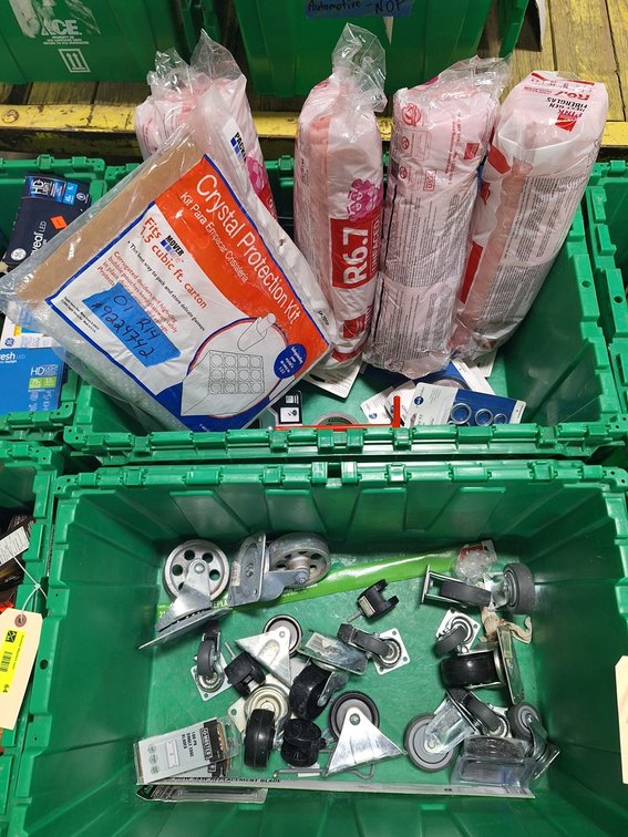 Assorted Caster Wheels, Owens Cornering, Fiberglass Insulation, and More