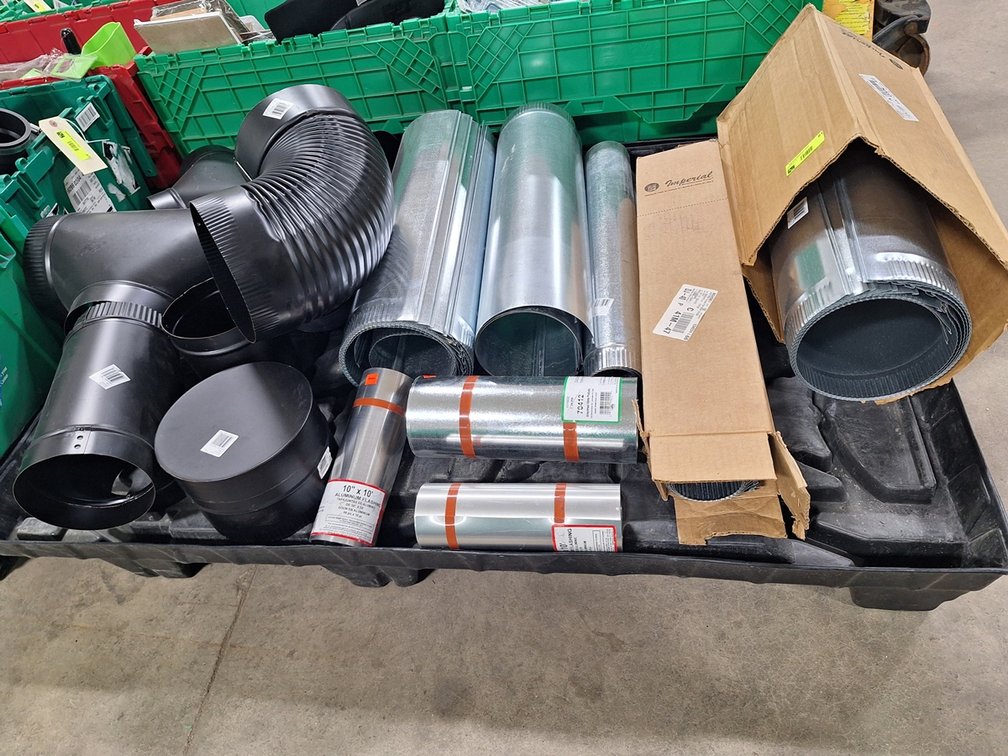 Aluminum Flashing, Furnace Pipe, Assemble Tee, Crimp Elbow, and More