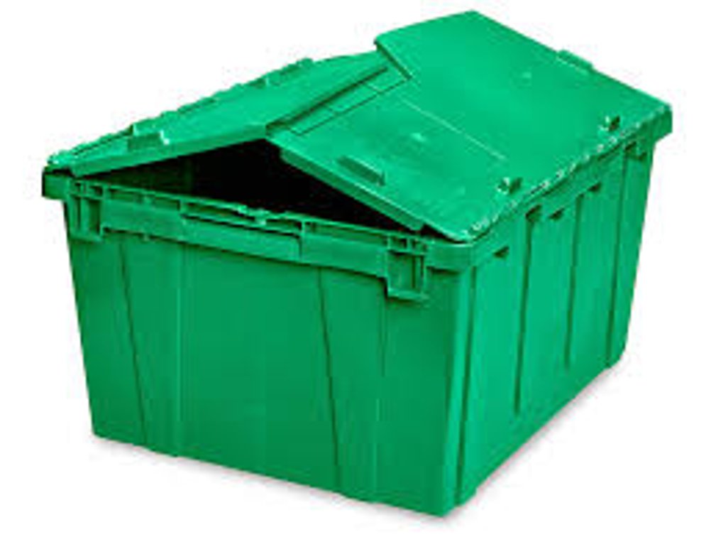 INFO LOT - Green Plastic Totes NOT INCLUDED
