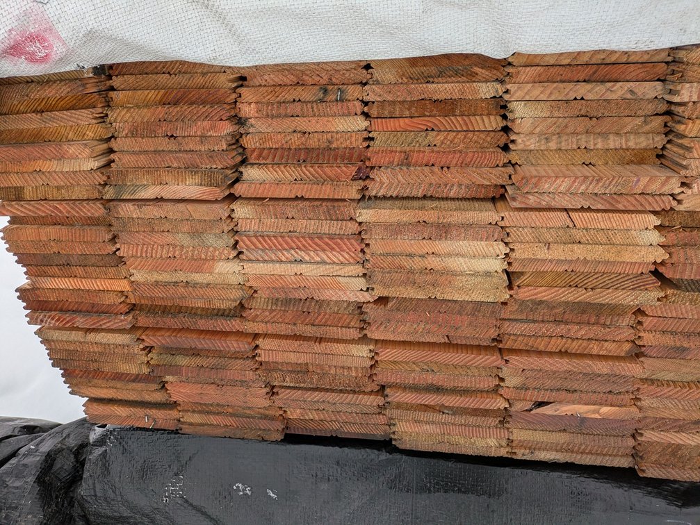 Douglas Fir 5/8"x6" Tongue and Groove Bead Ceiling KD Outs, 353 Sq. Ft., 828 Linear Feet, 3' to 5' Lengths