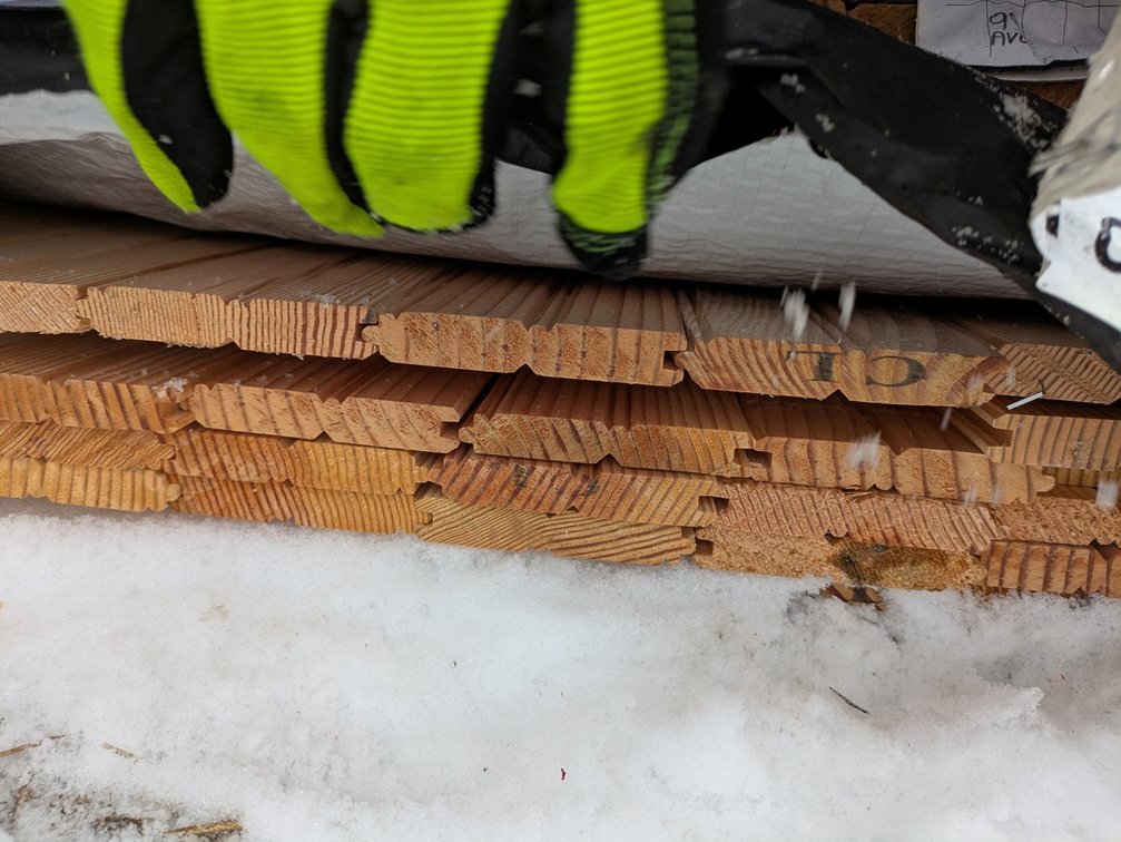 Douglas Fir 5/8"x4" Tongue and Groove Bead Ceiling KD Outs, 243 Sq. Ft., 939 Linear Feet, 11' to 20' Lengths