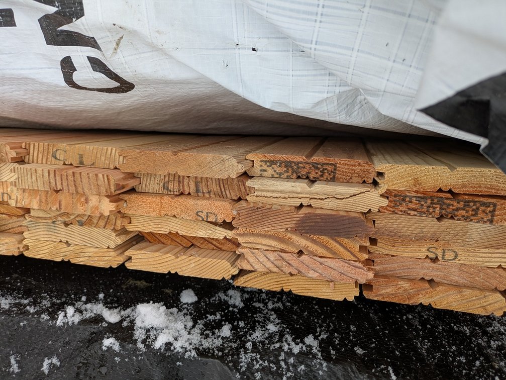 Douglas Fir 5/8"x4" Tongue and Groove Bead Ceiling KD Outs, 300 Sq. Ft., 1155 Linear Feet, 15' Lengths