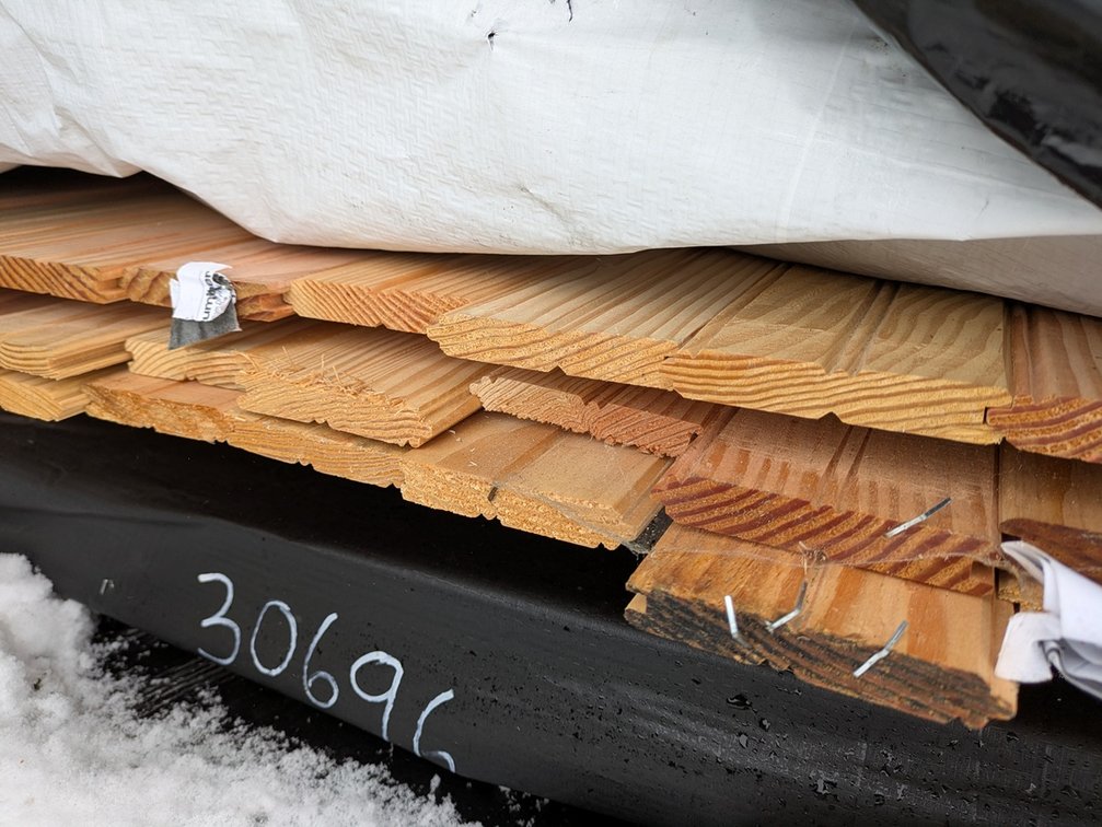 Douglas Fir 5/8"x4" Tongue and Groove Bead Ceiling KD Outs, 159 Sq. Ft., 611 Linear Feet, 11' to 20' Lengths