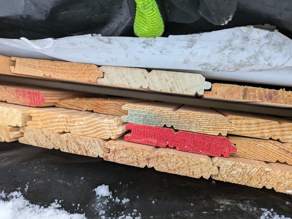 Douglas Fir 5/8"x4" Tongue and Groove Bead Ceiling KD Outs, 198 Sq. Ft., 762 Linear Feet, 11' to 19' Lengths