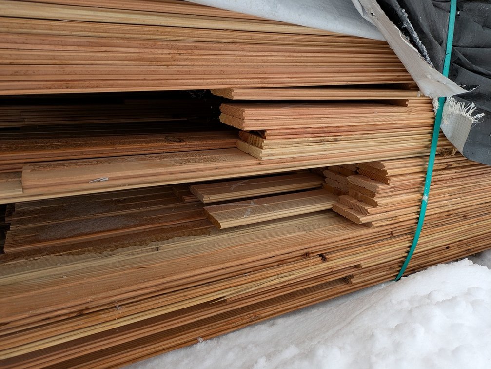 Douglas Fir 5/8"x4" Tongue and Groove Bead Ceiling KD Outs, 1046 Sq. Ft., 4017 Linear Feet, 6' to 10' Lengths