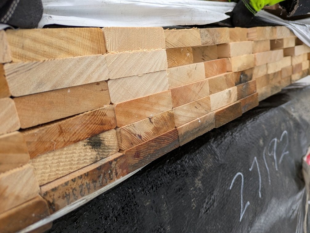 Hemlock 1"x3" S4SEE KD Outs, 788 Linear Feet, 6' to 10' Lengths