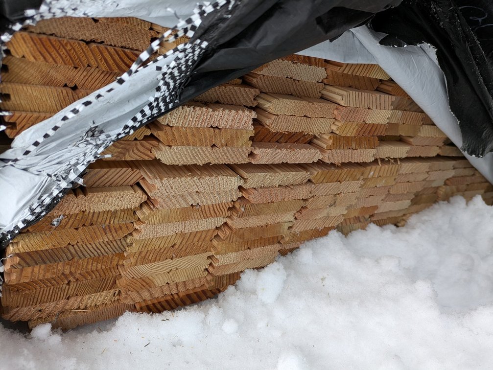 Douglas Fir 5/8"x4" Tongue and Groove Bead Ceiling KD Outs, 405 Sq. Ft., 1556 Linear Feet, 3' to 5' Lengths