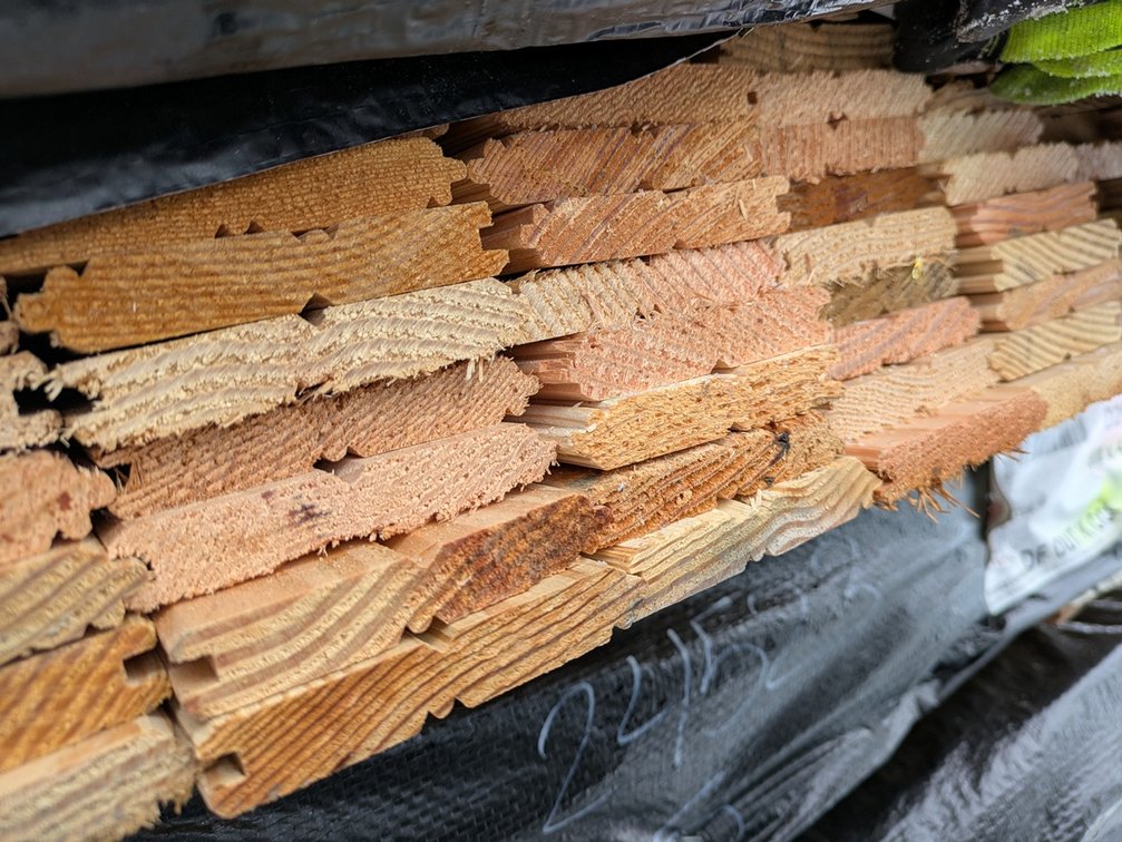 Douglas Fir 5/8"x4" Tongue and Groove Bead Ceiling KD Outs, 272 Sq. Ft., 1048 Linear Feet, 4' Lengths