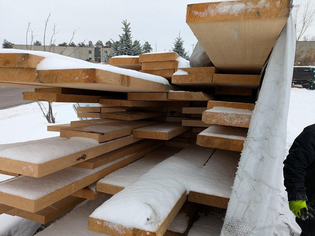 Hemlock 1.5"x8" Rough Full Sawn KD Outs, 919 Linear Feet, 5' to 11' Lengths