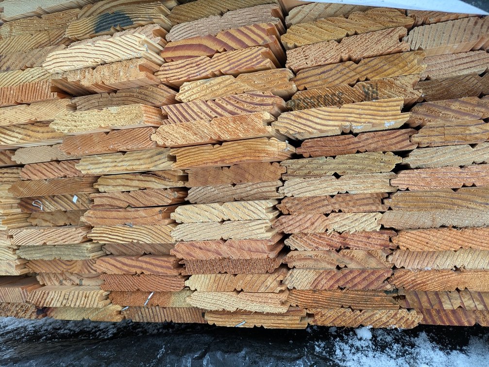 Douglas Fir 5/8"x4" Tongue and Groove Bead Ceiling KD Outs, 560 Sq. Ft., 2150 Linear Feet, 5' to 10' Lengths